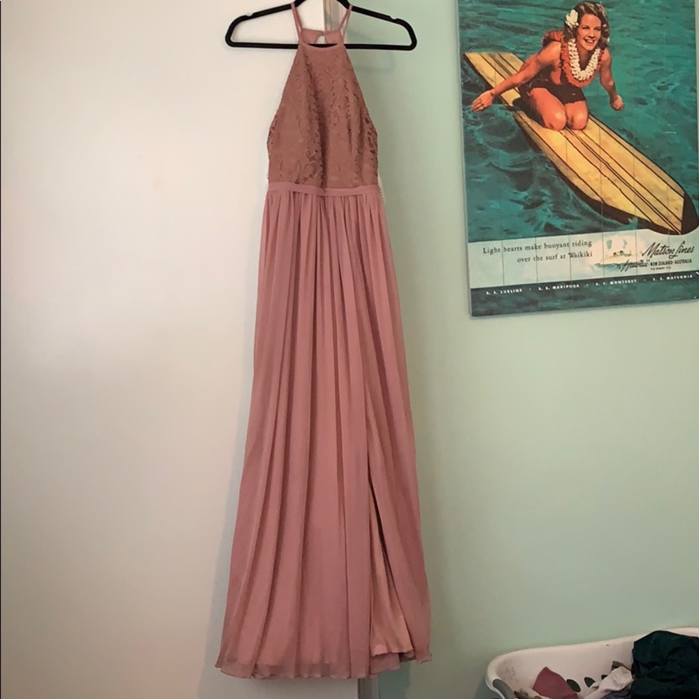 Jjs house bridesmaids dress. Dusty rose.
